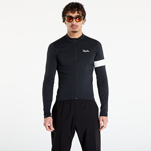 Dres Rapha Men's Core Thermal Long Sleeve Jersey Black/ White
