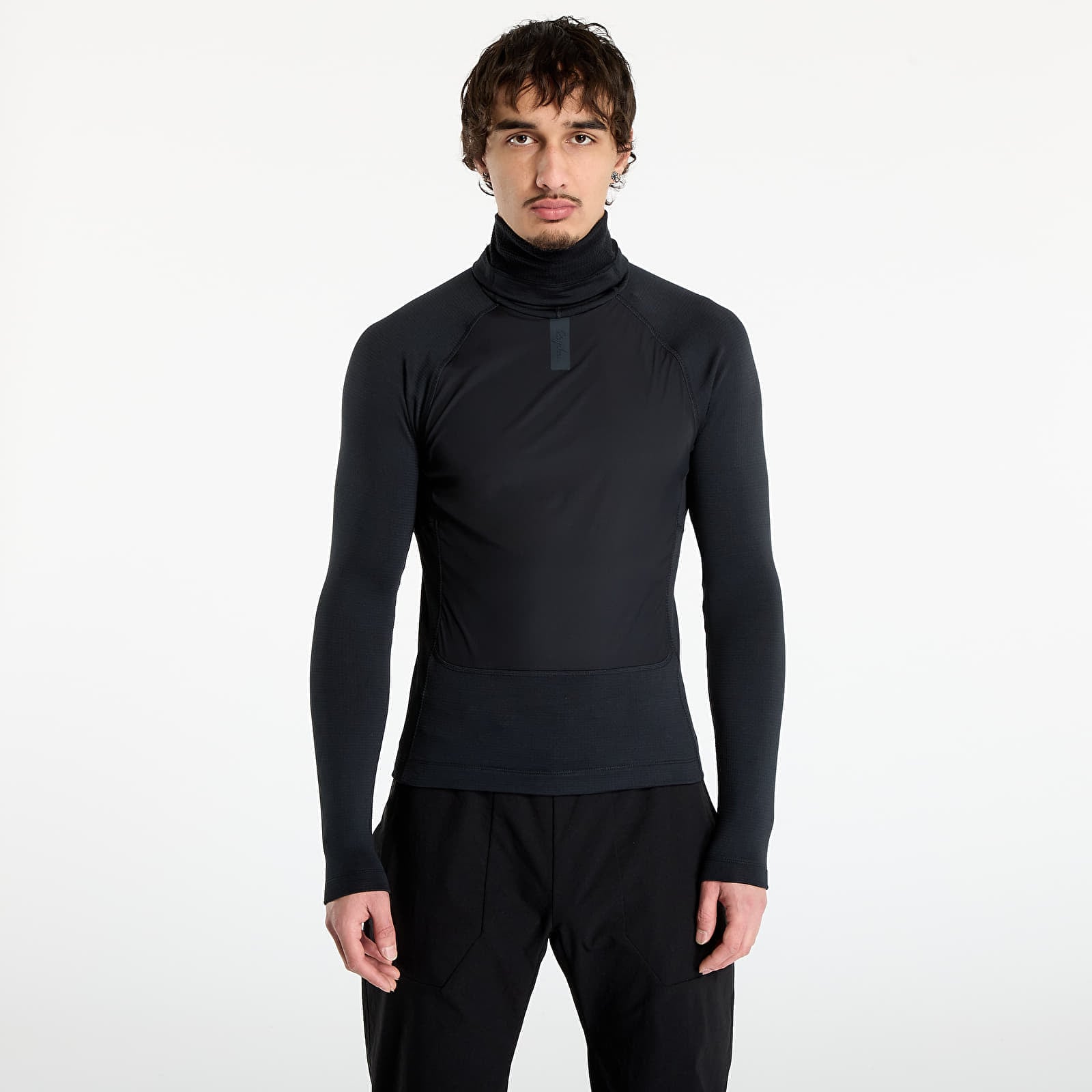 Tricou Rapha Mens Insulated Windblock Base Layer Black/ Black S