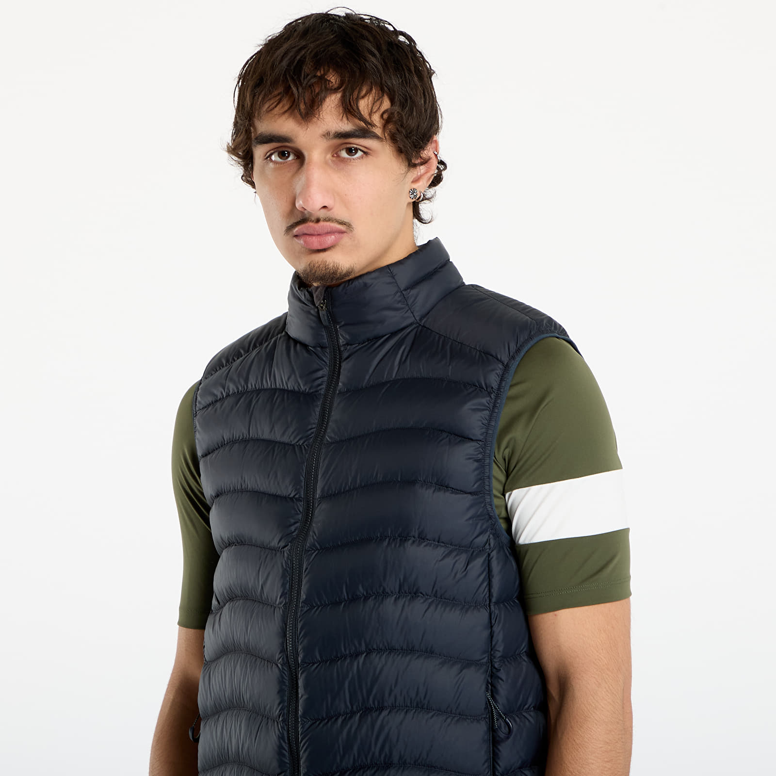 Pánské vesty Rapha Men's Down Gilet Black Charcoal/ Dark Grey