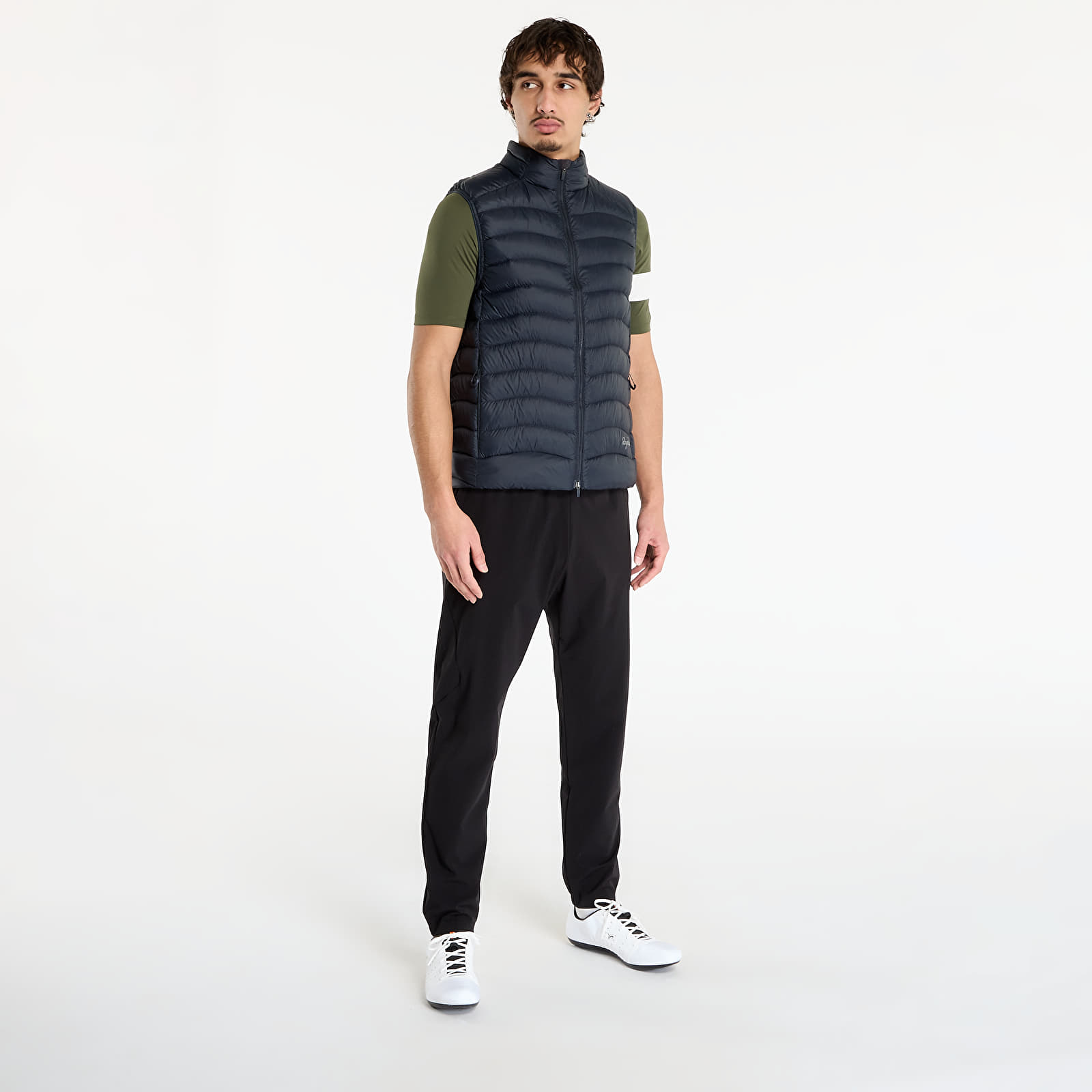Pánské vesty Rapha Men's Down Gilet Black Charcoal/ Dark Grey
