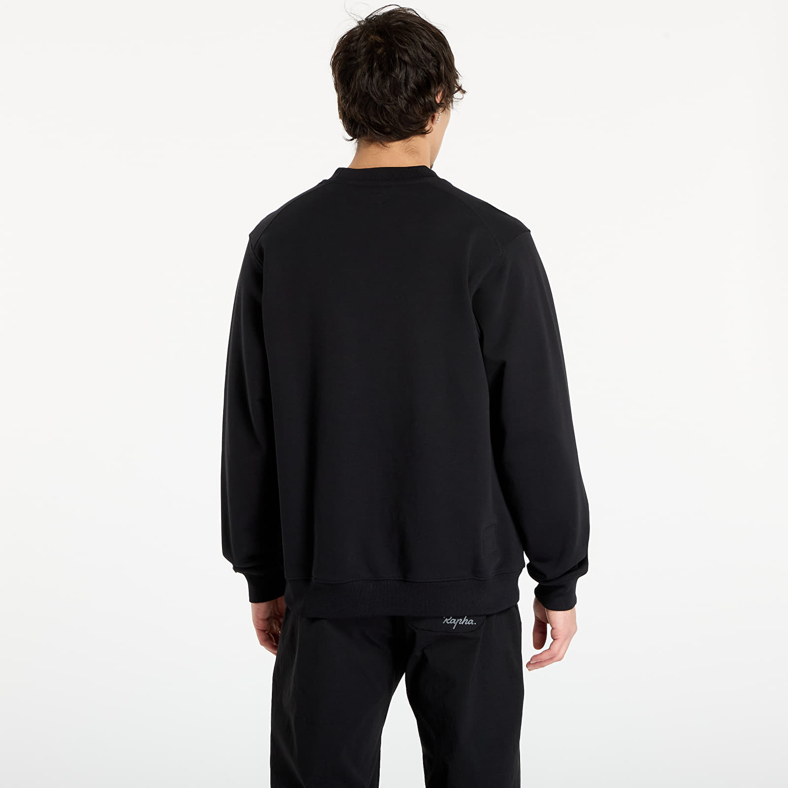 Luvtröjor för män Rapha Men's Heavyweight Cotton Sweatshirt Black/ White
