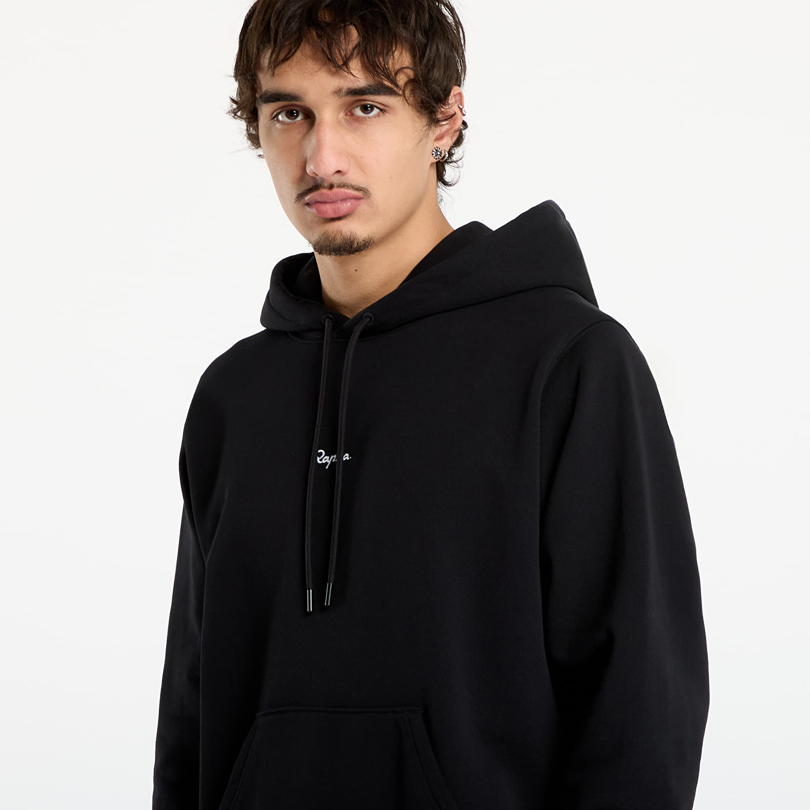 Men's hoodies Rapha Men's Heavyweight Cotton Hoodie Black/ White