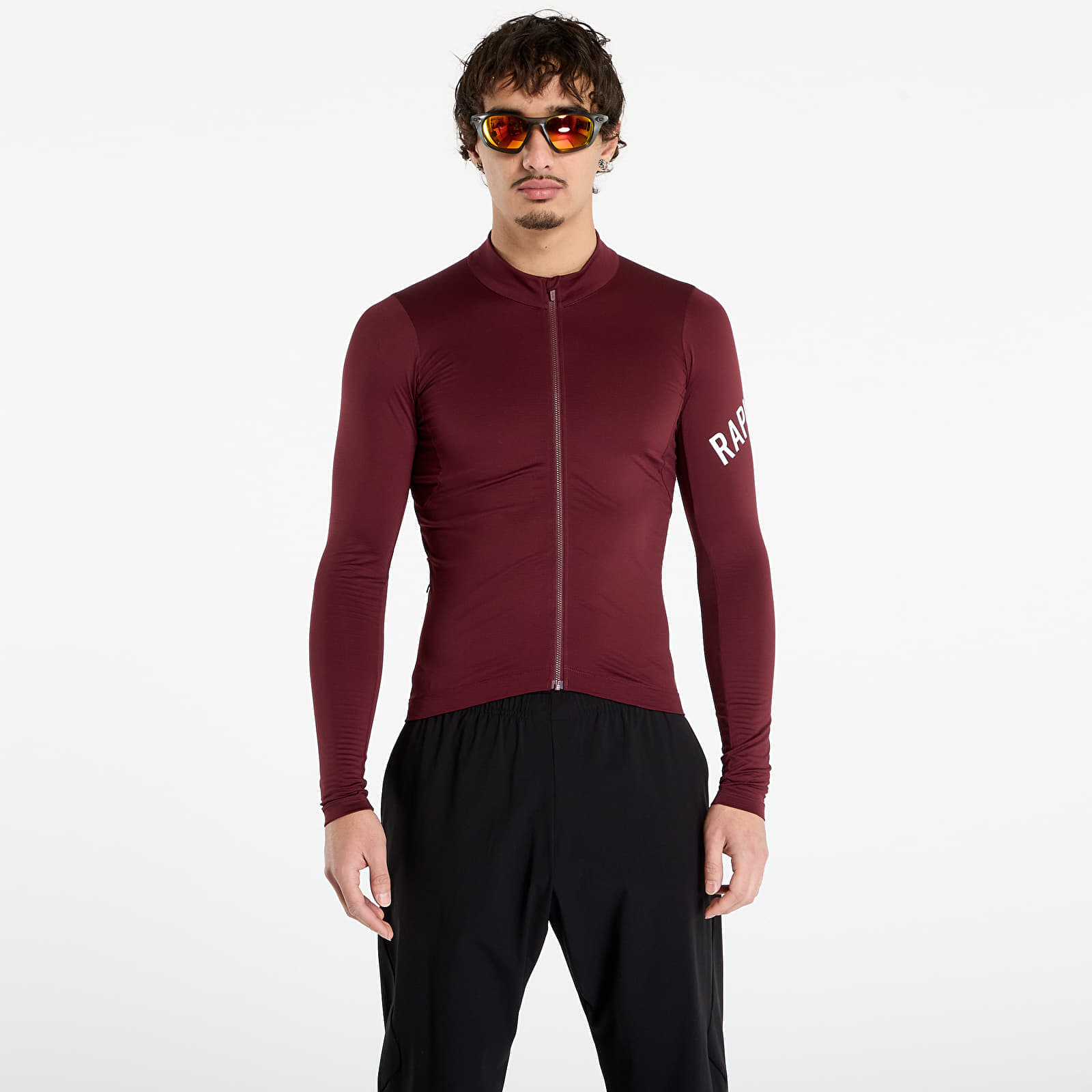 Джърси Rapha Men's Pro Team Long Sleeve Midweight Jersey Port/ White L