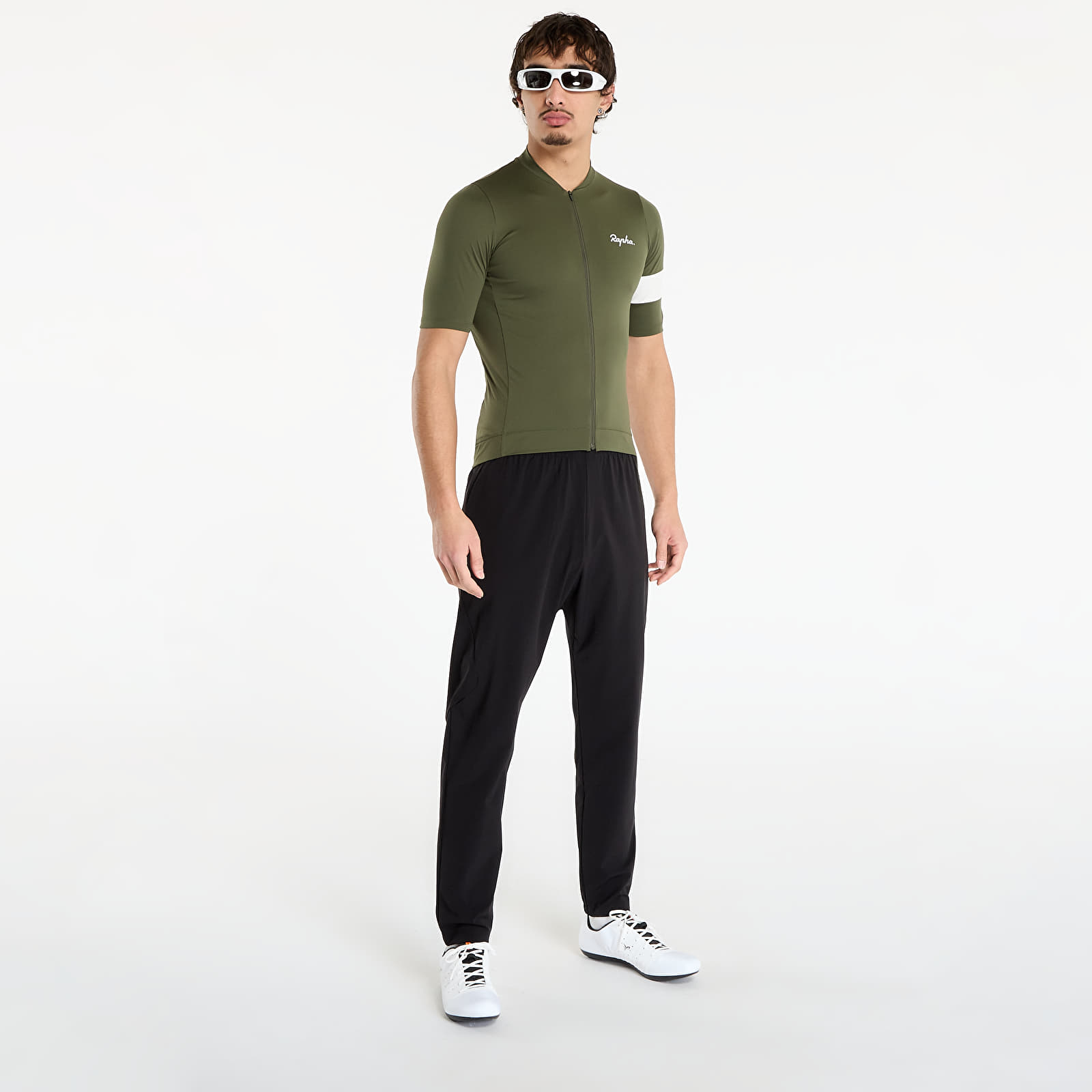 Trikots für Männer Rapha Men's Core Jersey Dark Green/ White