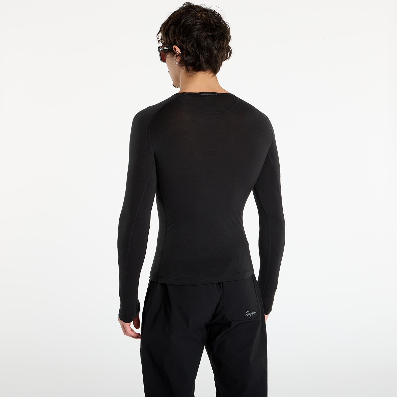 Männer T-Shirts Rapha Men's Long Sleeve Merino Base Layer Black