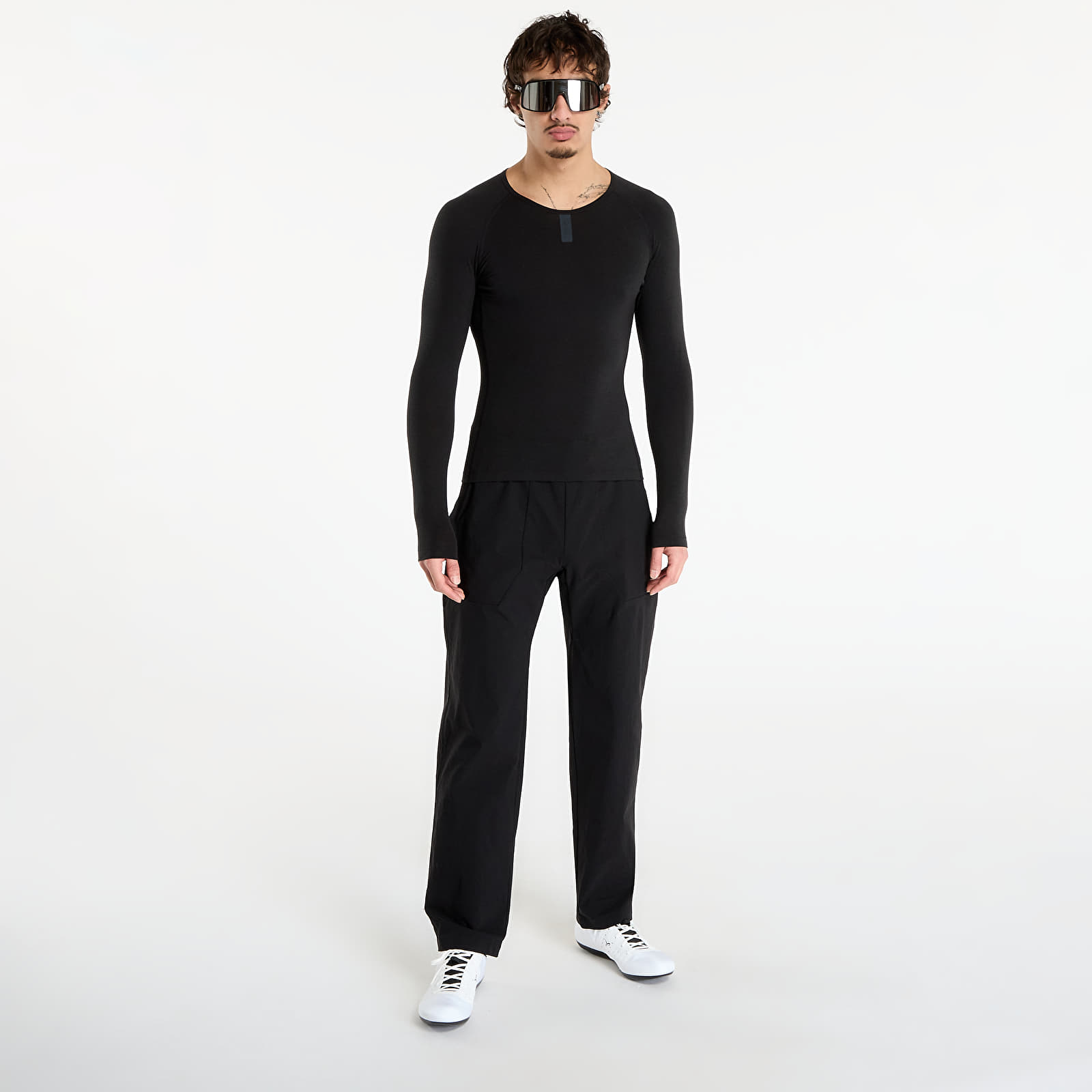 Männer T-Shirts Rapha Men's Long Sleeve Merino Base Layer Black