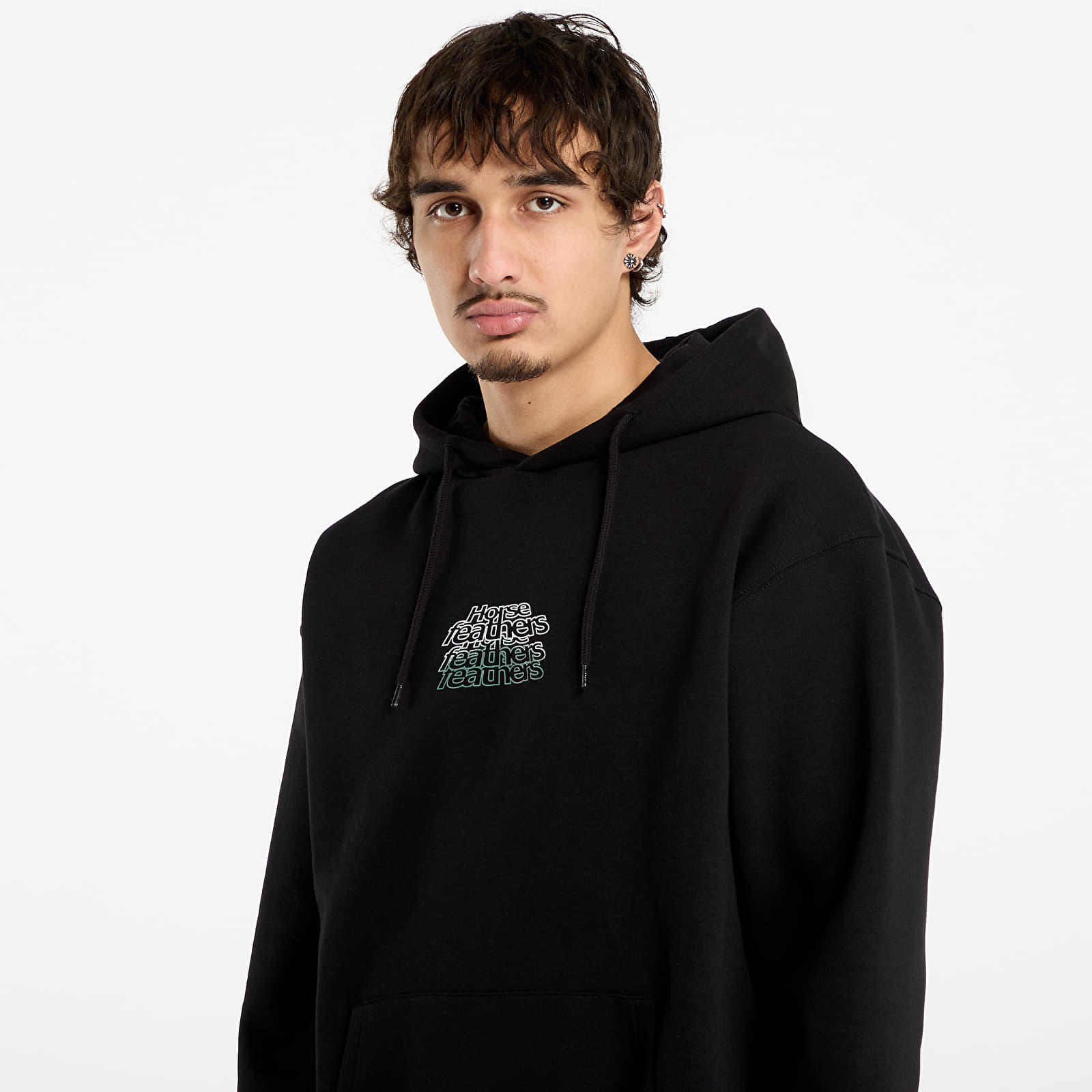 Mikinas ar kapuci un sporta krekli Horsefeathers Rollin Sweatshirt Black