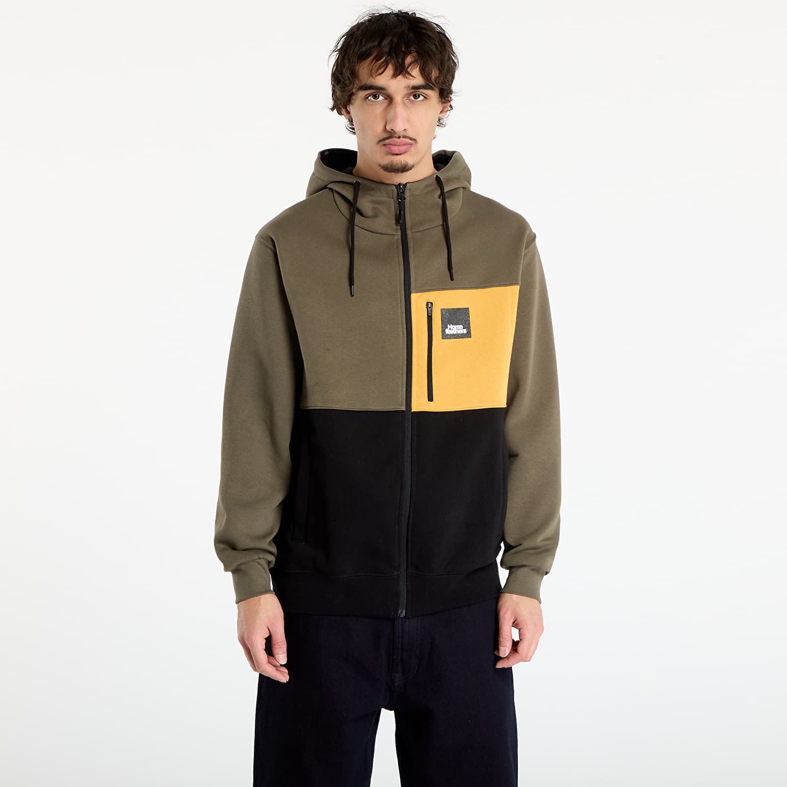 Мъжки суичъри Horsefeathers Vick Sweatshirt Burnt Olive/ Black