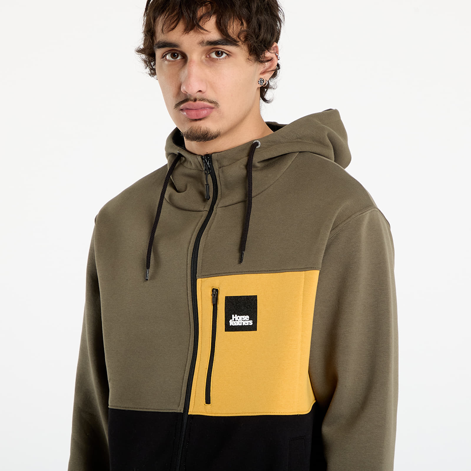 Мъжки суичъри Horsefeathers Vick Sweatshirt Burnt Olive/ Black