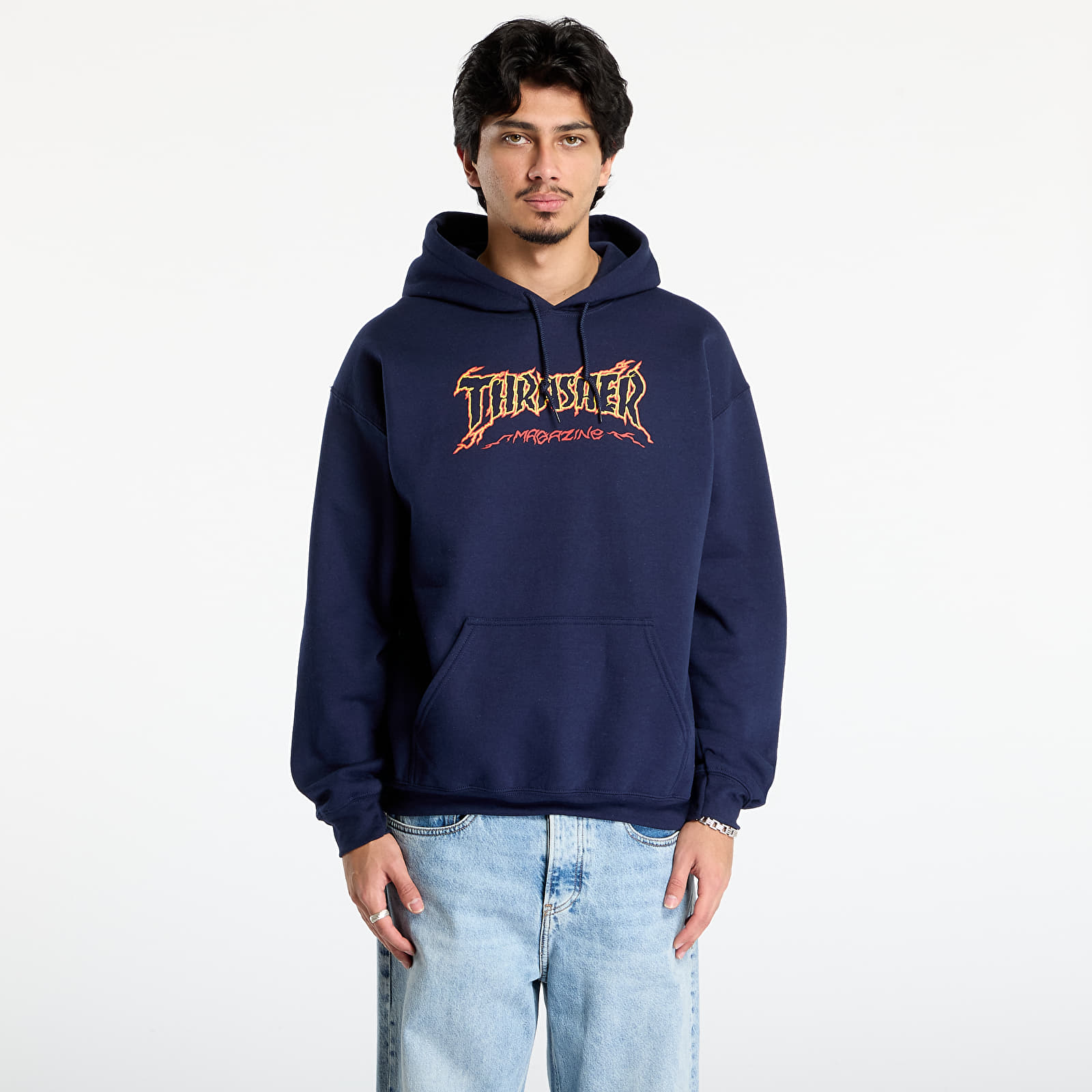 Puloverji   Thrasher Cracked by Exteenager Hoodie Navy