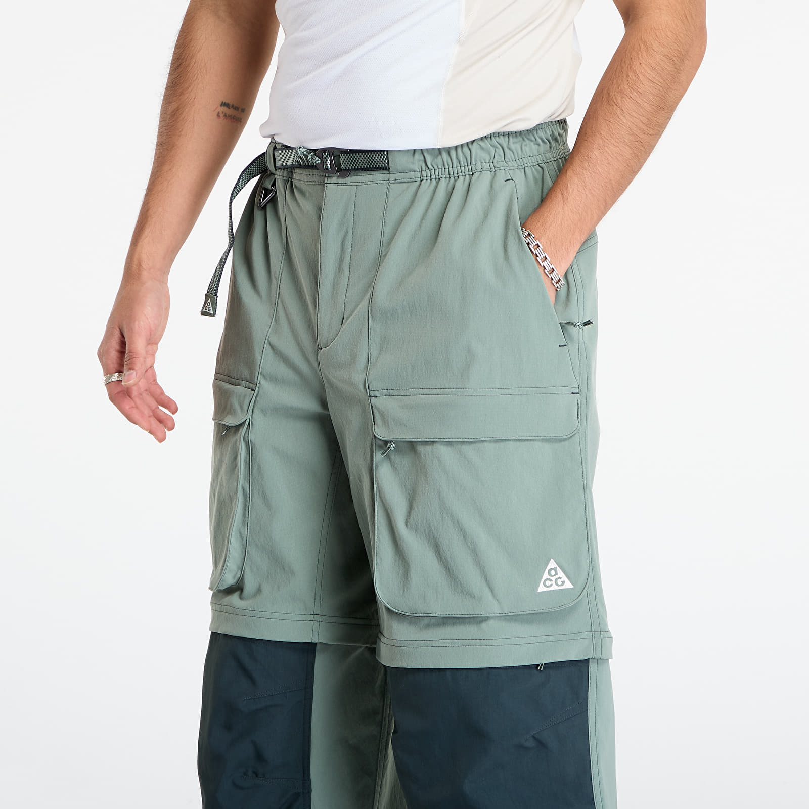 Men's trousers Nike ACG "Smith Summit" Men's Zip Cargo Pants Clay Green/ Seaweed/ Summit White
