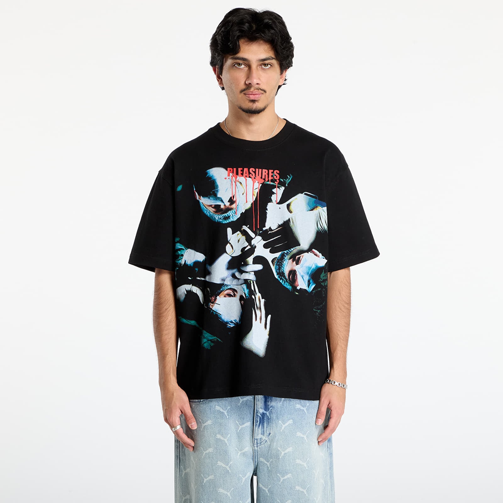 Tricou PLEASURES Autopsy Heavyweight Shirt Black L