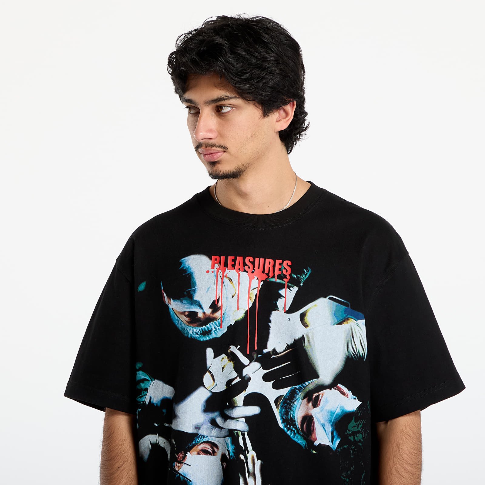 Meeste T-särgid PLEASURES Autopsy Heavyweight Shirt Black