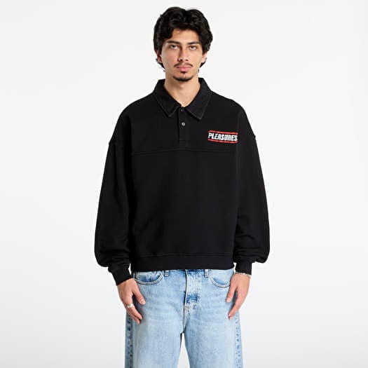 Sudadera PLEASURES Gentle Polo Sweatshirt Black