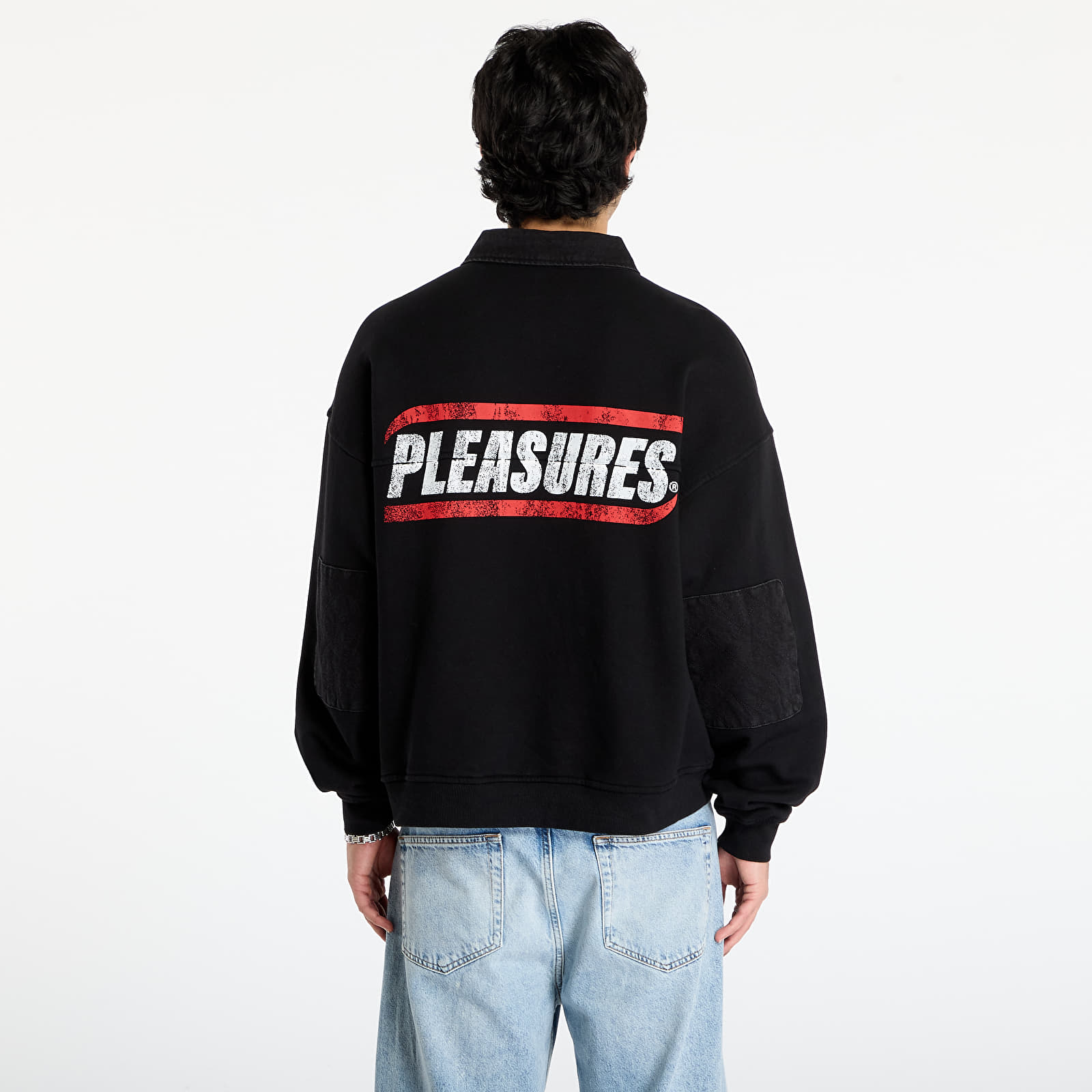 Muške dukserice PLEASURES Gentle Polo Sweatshirt Black