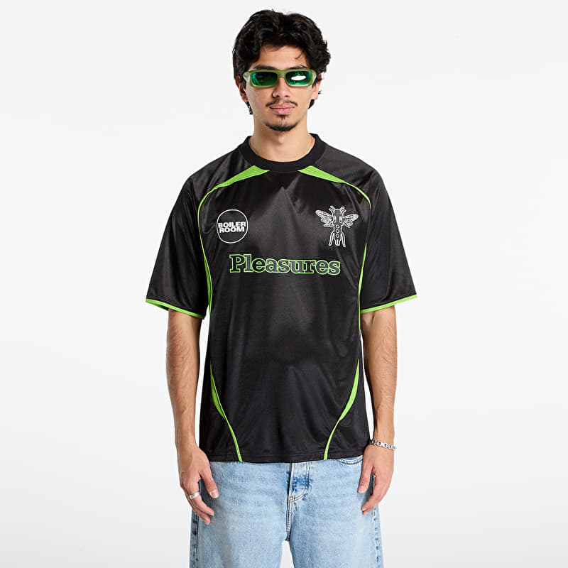 Jersey PLEASURES x Boiler Room Aqua Soccer Jersey Black