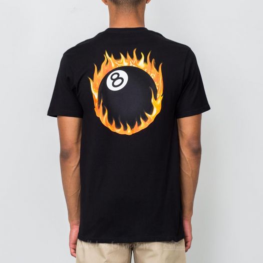 T shirts Stussy Fireball Tee Black Footshop