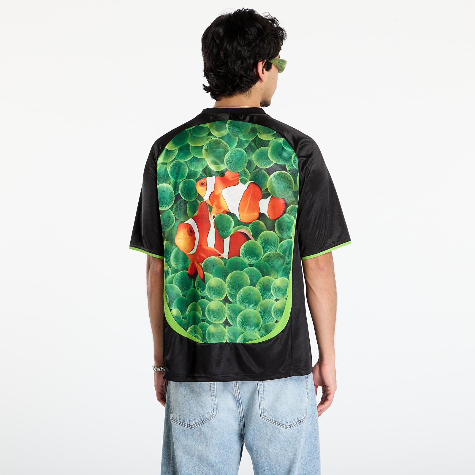 Men's jerseys PLEASURES x Boiler Room Aqua Soccer Jersey Black