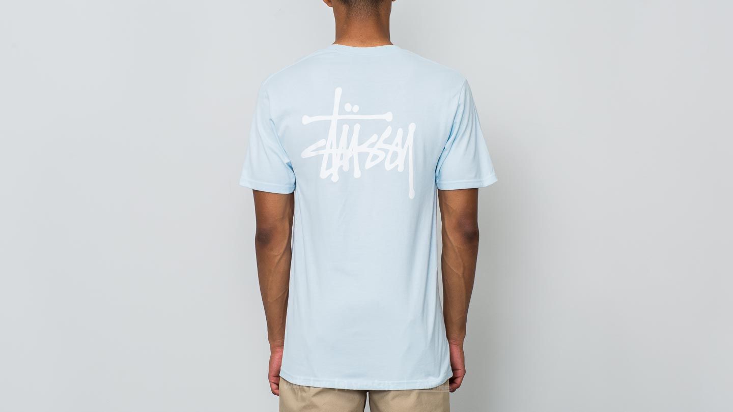 Stussy light blue t shirt sales