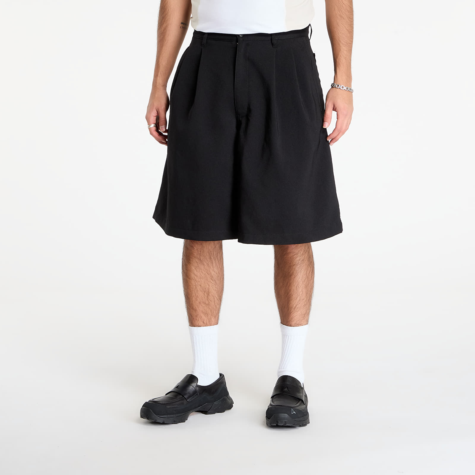 Pantaloni Comme des Garçons SHIRT Short Pleated Trousers With Patch Pockets Black XL