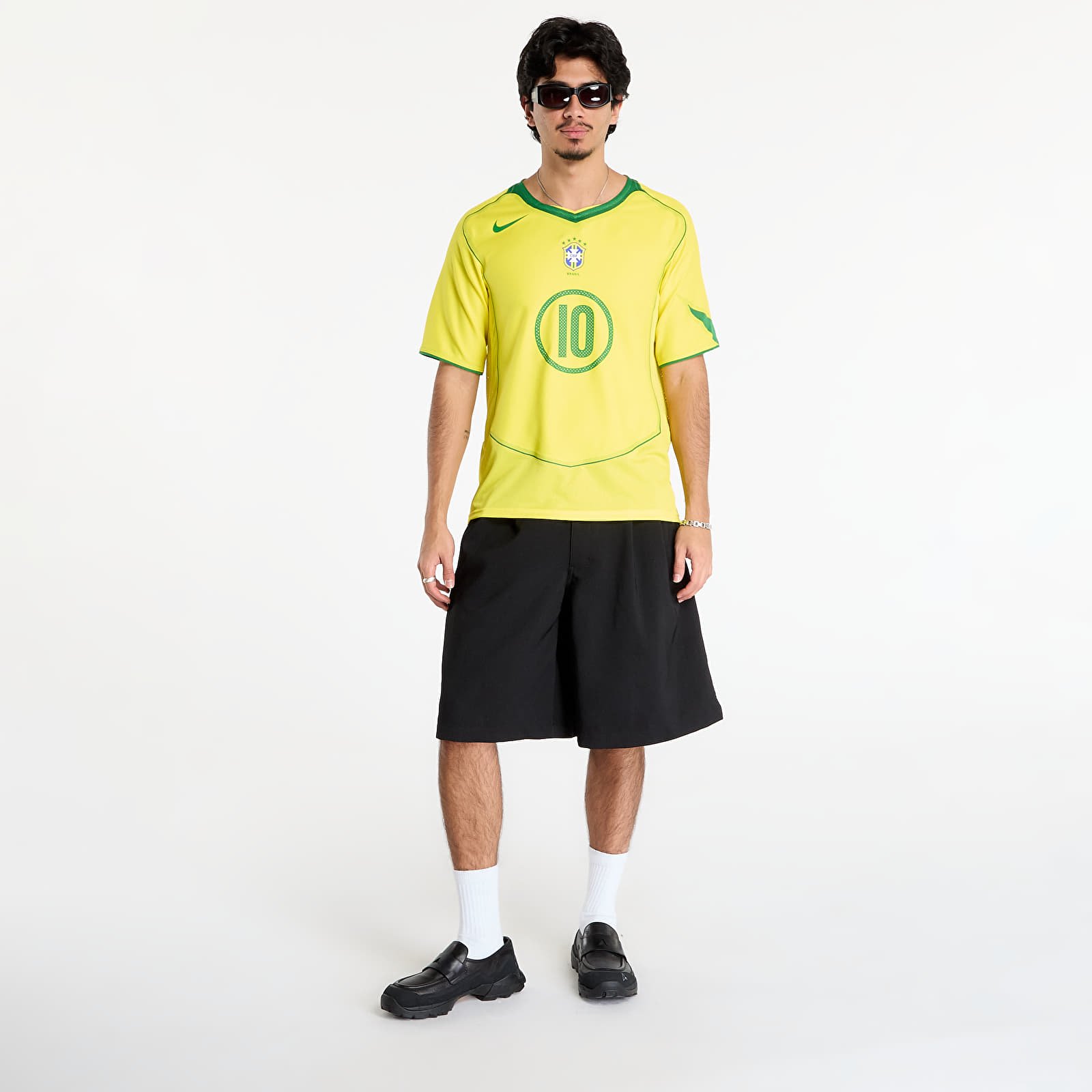 Vīriešu bikses Comme des Garçons SHIRT Short Pleated Trousers With Patch Pockets Black