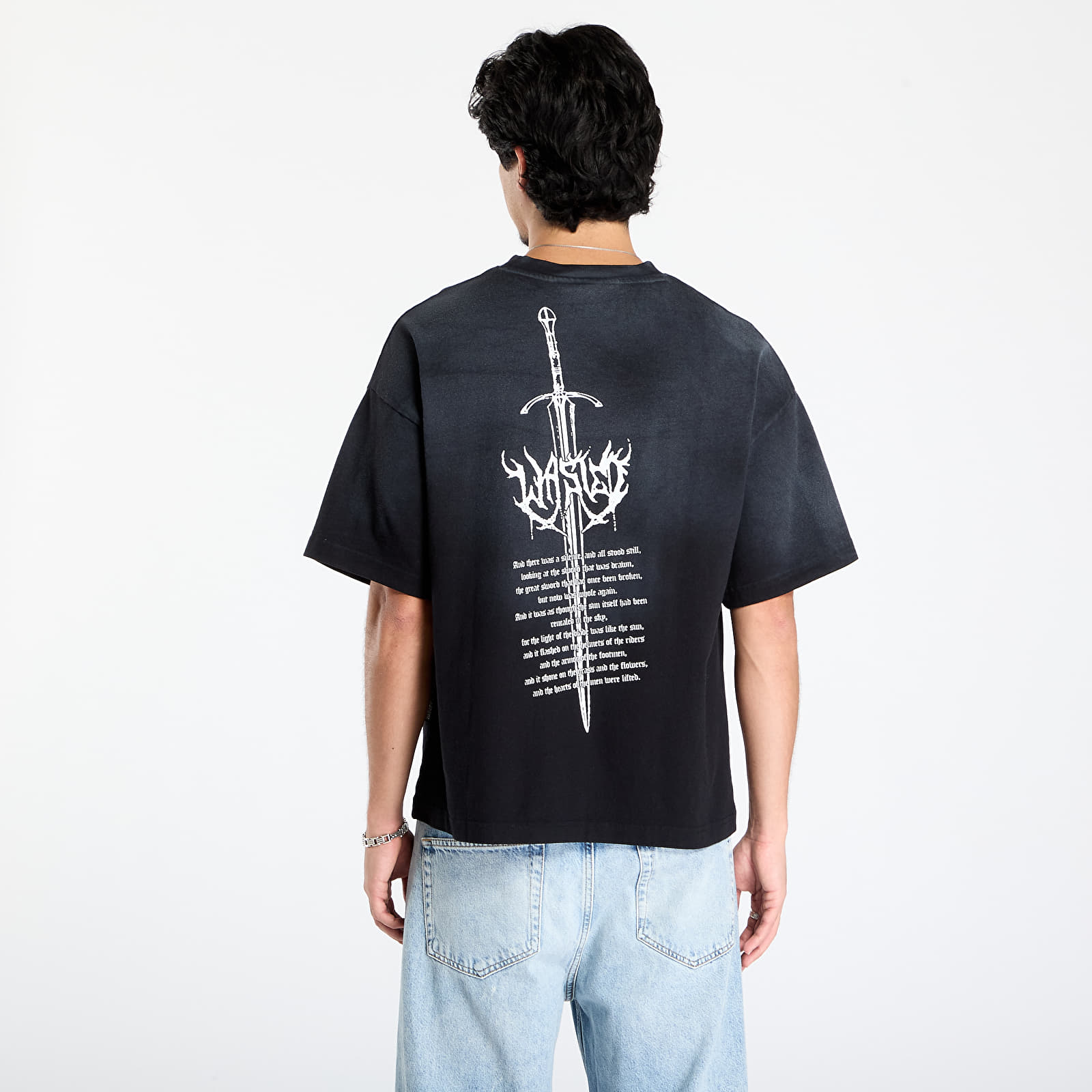 Μπλούζες Wasted Paris M Sword Boxy T-Shirt Faded Black