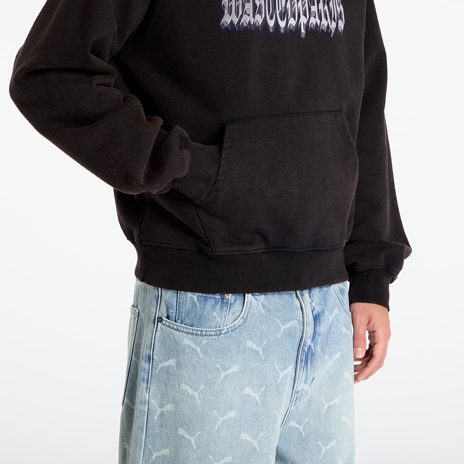 Muške dukserice Wasted Paris M Run Hoodie Faded Black