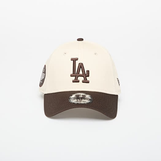 Mütsike New Era 9FORTY MLB Side Patch Los Angeles Dodgers Light Cream/ Nfl Brown Suede