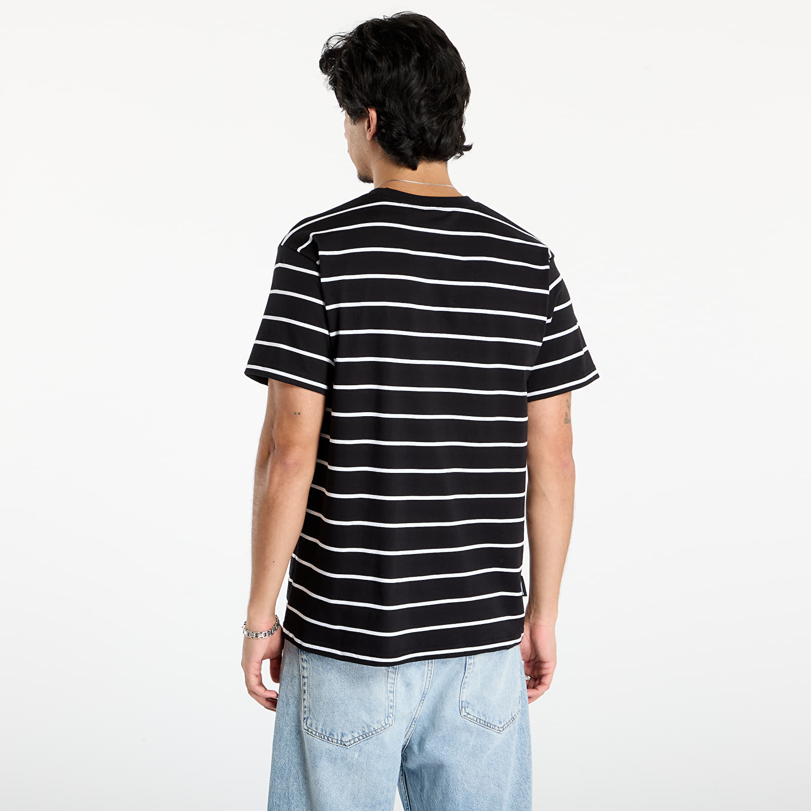 Marškinėliai Horsefeathers Agent T-Shirt Black Stripes