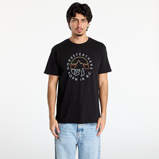 Tricou Horsefeathers Line Circle T-Shirt Black