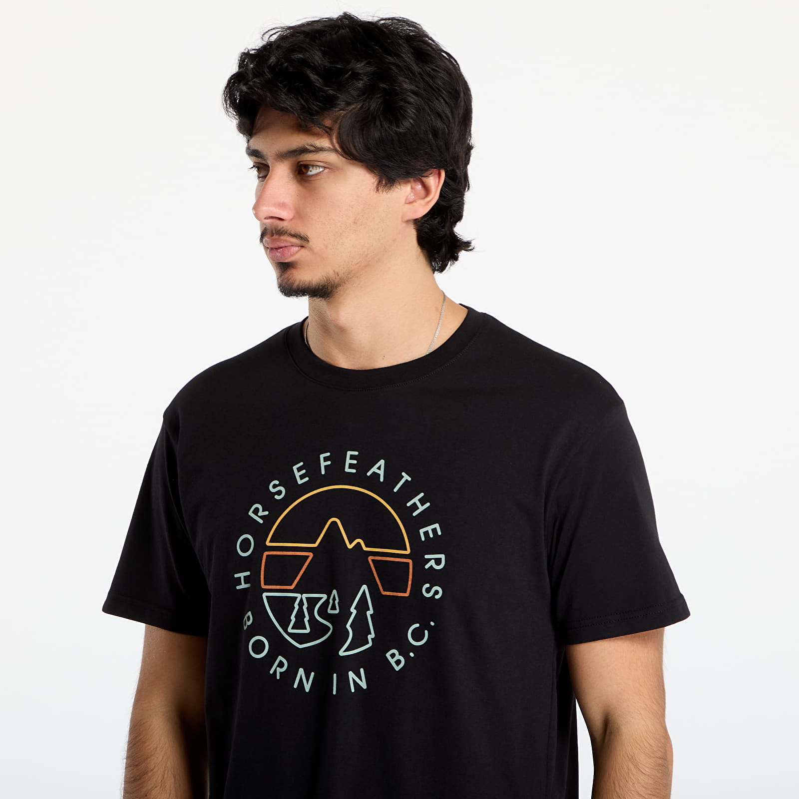 T-shirts Horsefeathers Line Circle T-Shirt Black
