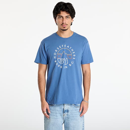 Tričko Horsefeathers Line Circle T-Shirt Moonlight Blue