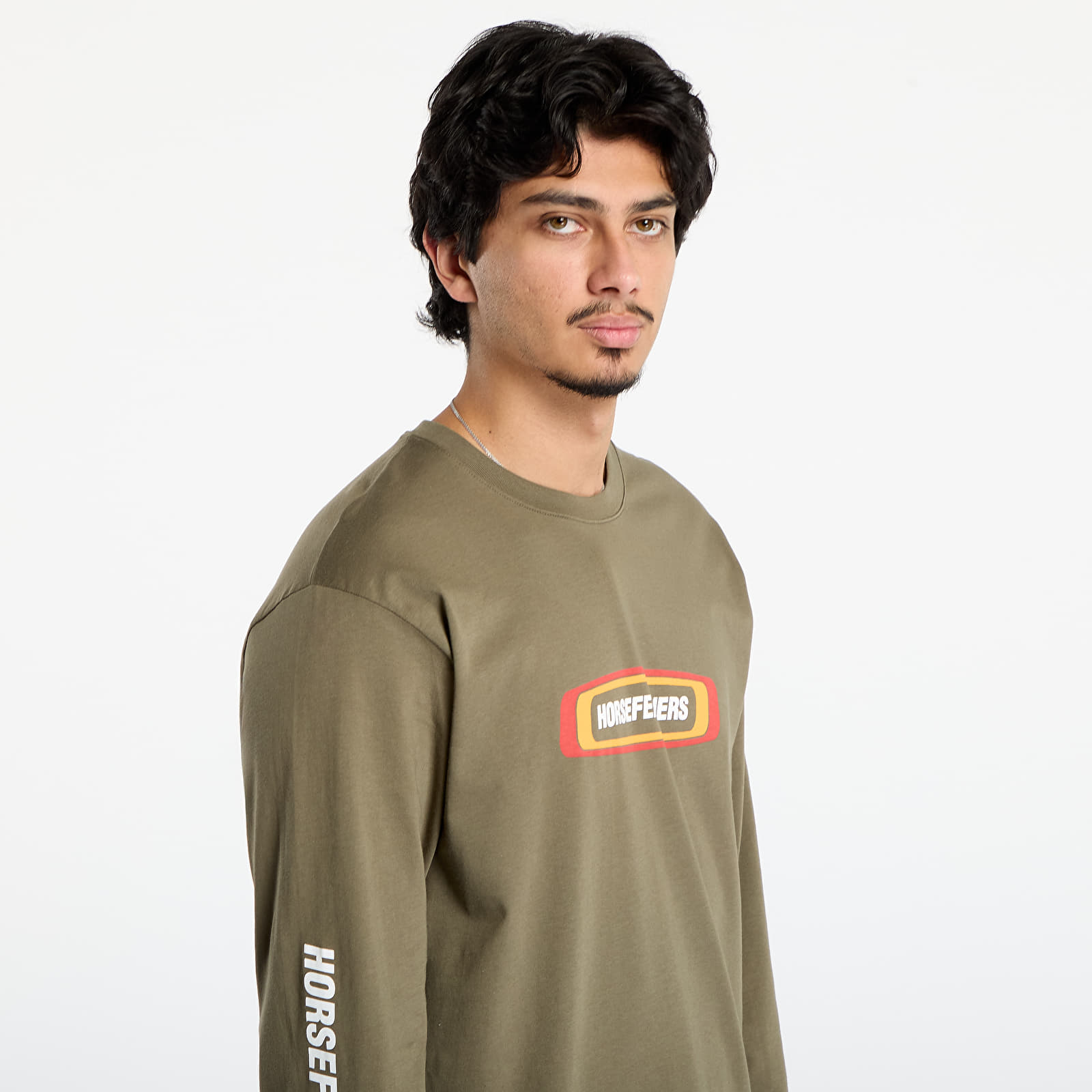 T-shirts Horsefeathers Raceway Ls T-Shirt Burnt Olive