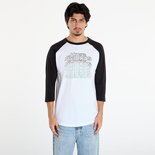 Tričko Horsefeathers Rollin Raglan T-Shirt White/ Black
