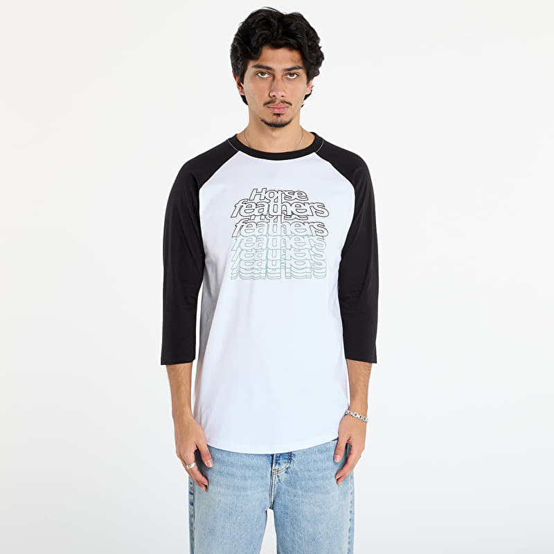 Horsefeathers Rollin Raglan T-Shirt White/ Black
