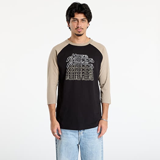Тениска Horsefeathers Rollin Raglan T-Shirt Black/ Taupe