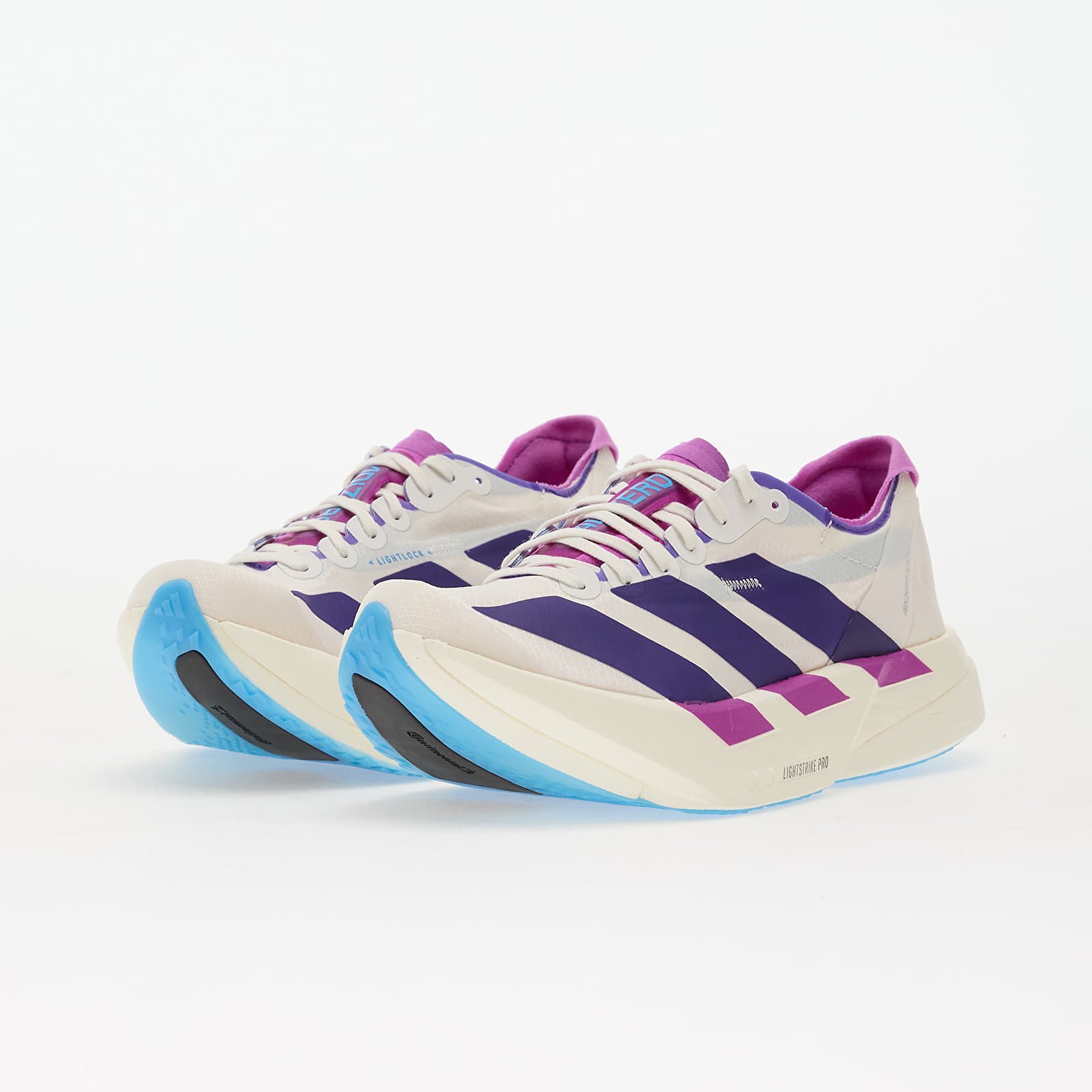 Naisten kengät adidas Adizero Adios Pro 4 W Core White/ Collegiate Purple/ Semi Blue Burst