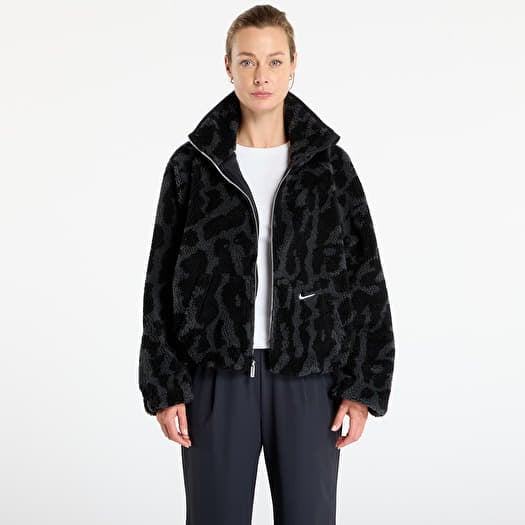 Bunda Nike Sportswear Women's High-Pile Fleece Jacket Black/ Black/ Sail