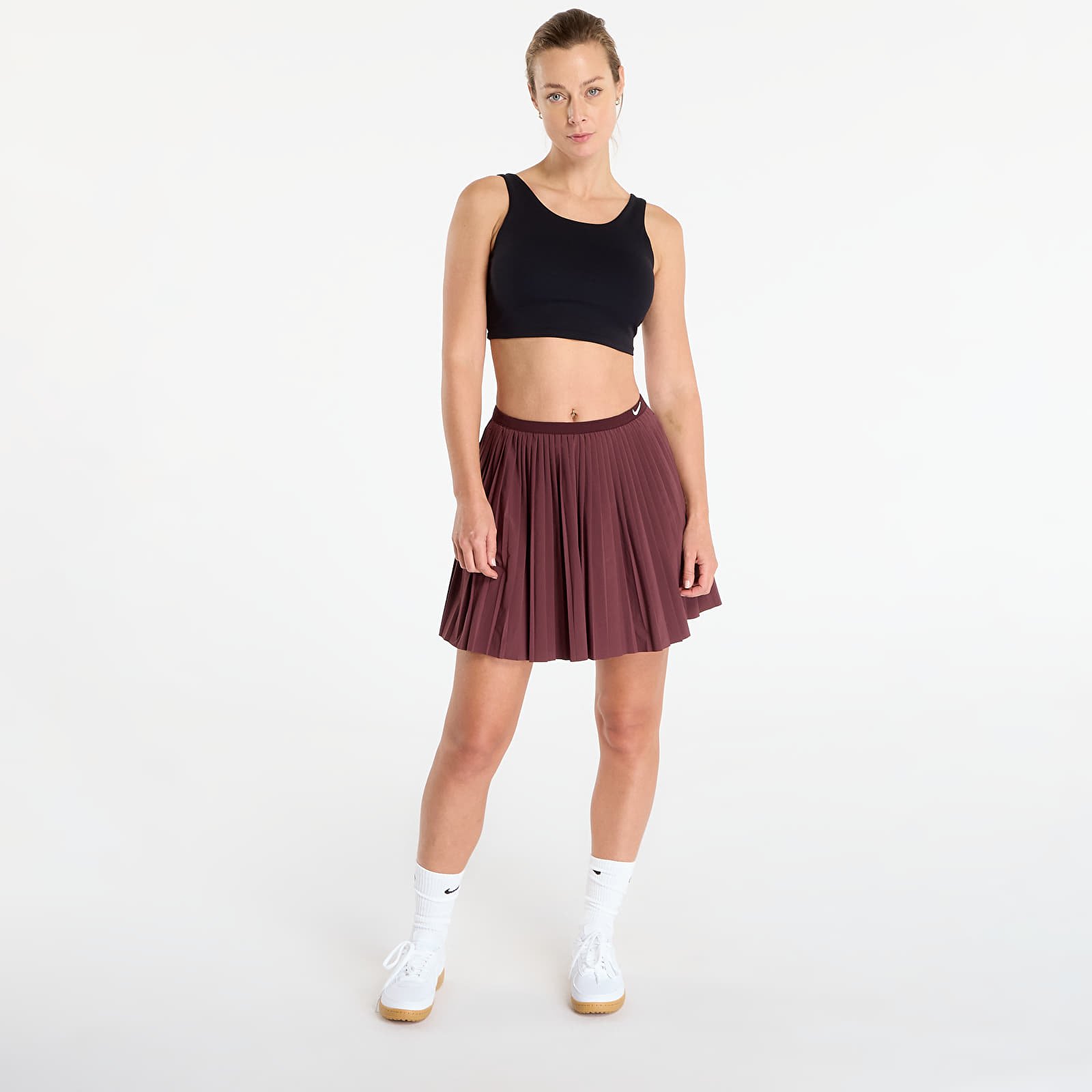 Ženska krila Nike Sportswear Women's Pleated Skirt Burgundy Crush/ Sail