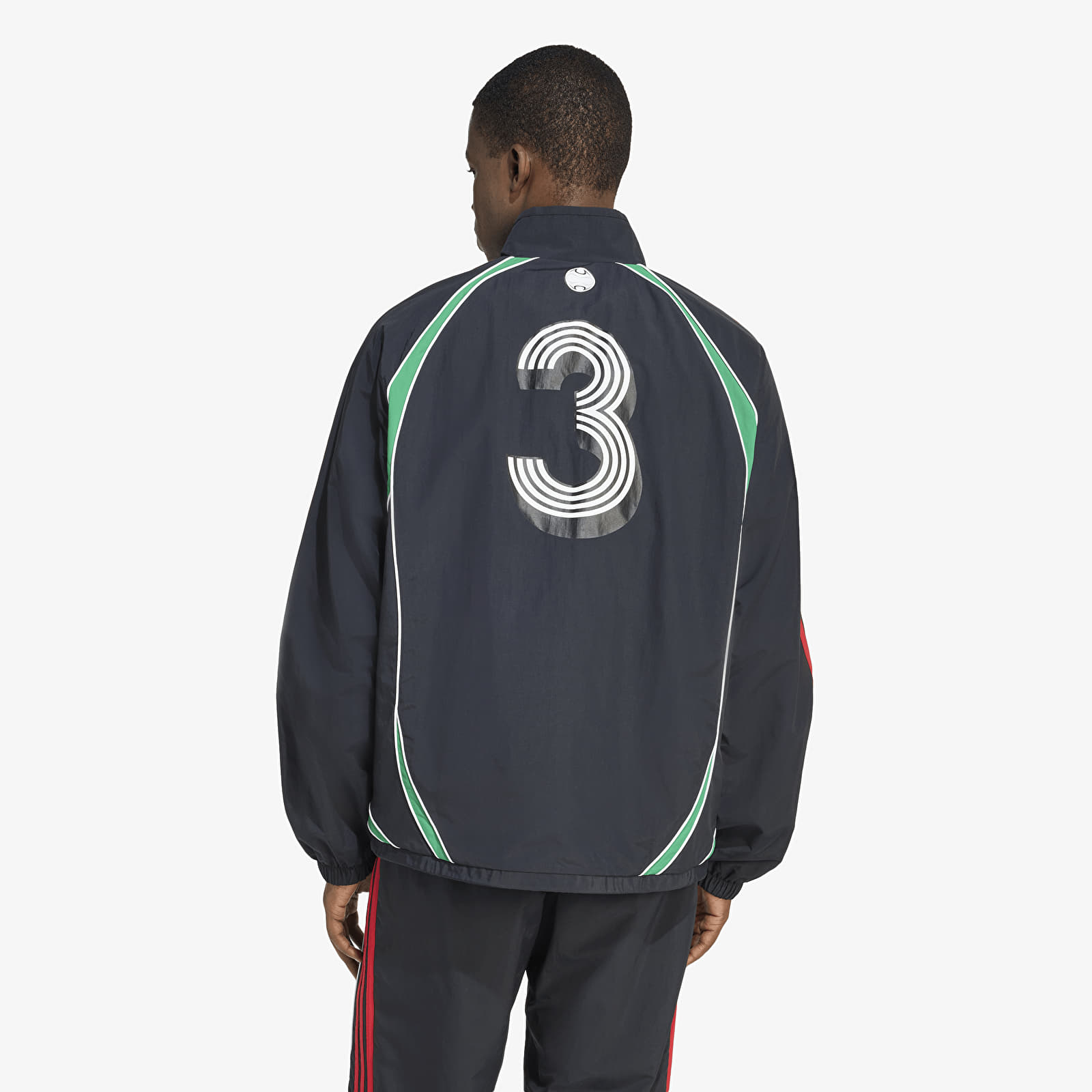 Men's jackets adidas Teamgeist Moto Tracktop Black/ White/ Better Scarlet