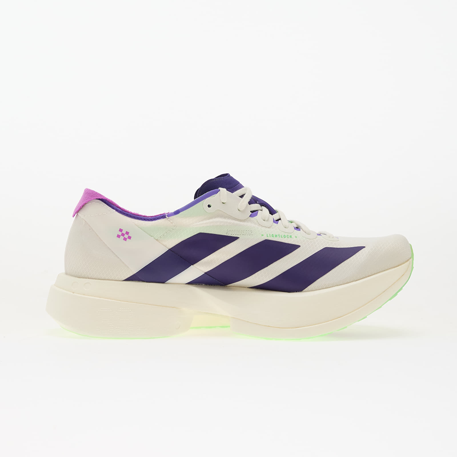 Мъжки кецове и обувки adidas Adizero Adios Pro 4 M Core White/ Collegiate Purple/ Lime Burst