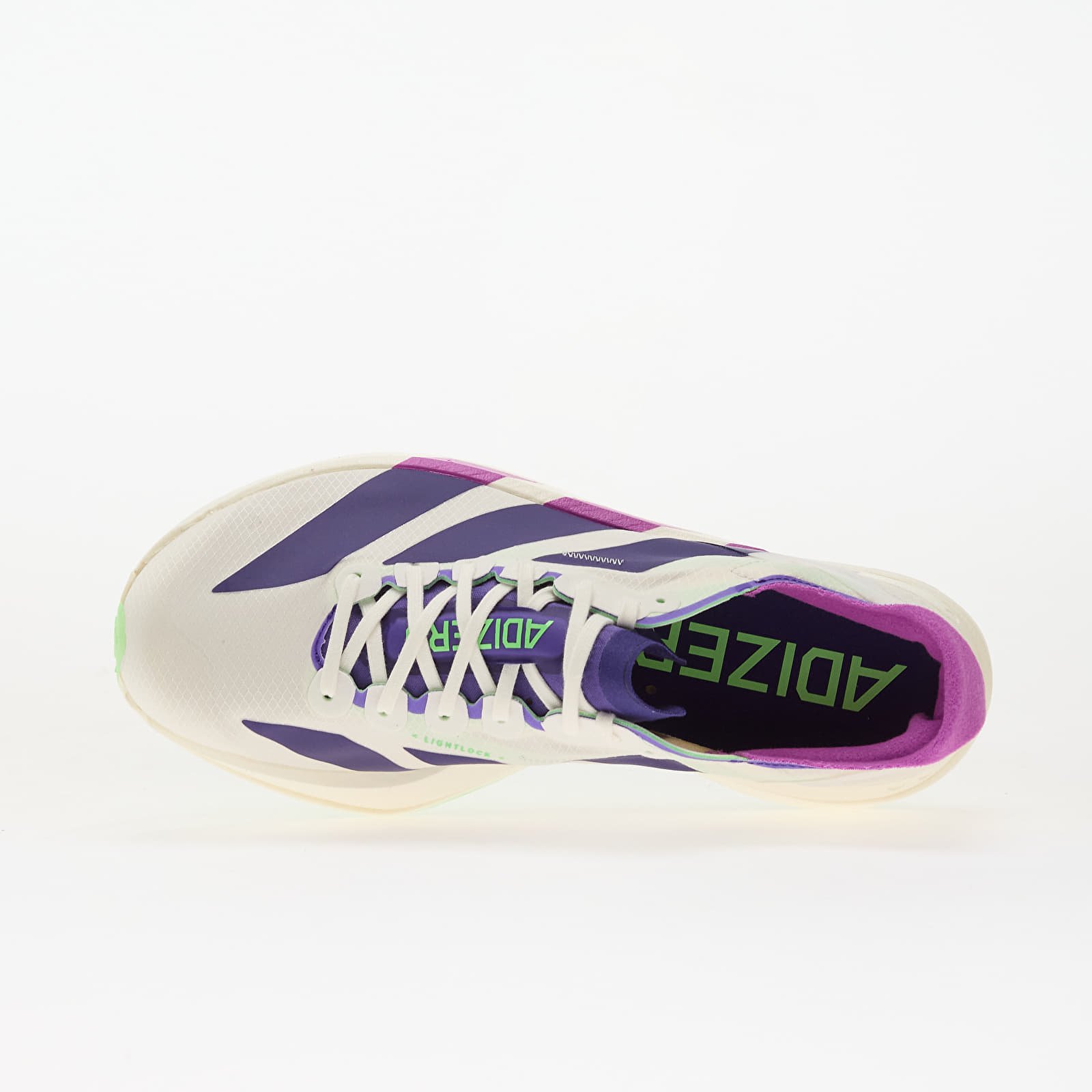 Мъжки кецове и обувки adidas Adizero Adios Pro 4 M Core White/ Collegiate Purple/ Lime Burst