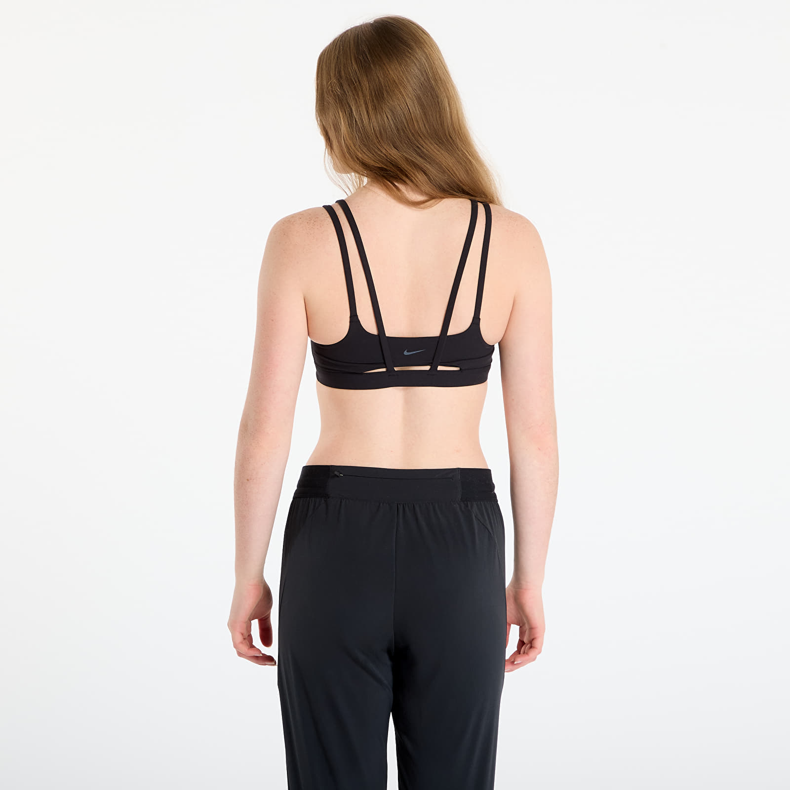 Women's bras Nike Zenvy Strappy Women's Light-Support Padded Sports Bra Black/ Sail