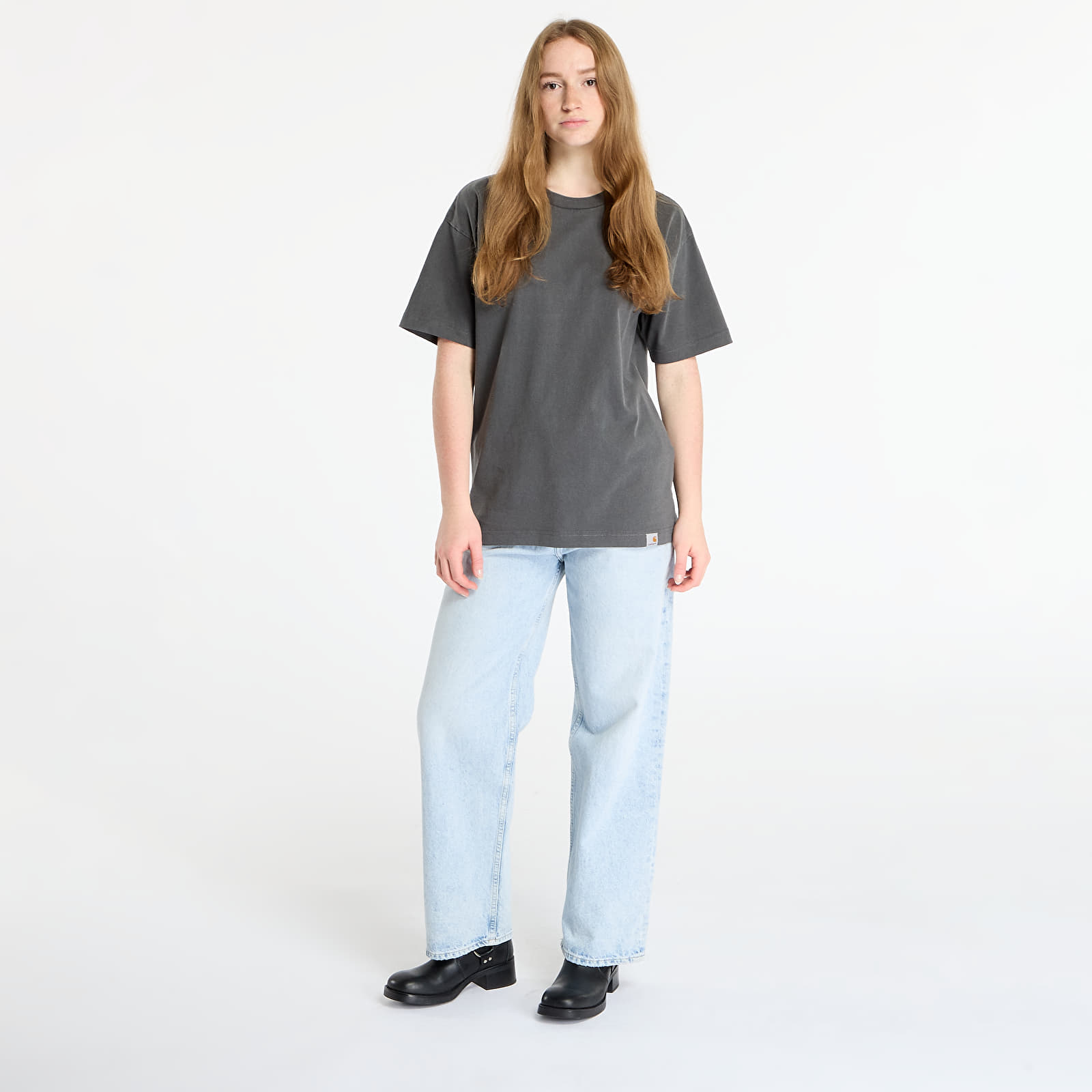 Tričká Carhartt WIP S/S RGGD T-Shirt UNISEX Black Garment Dyed