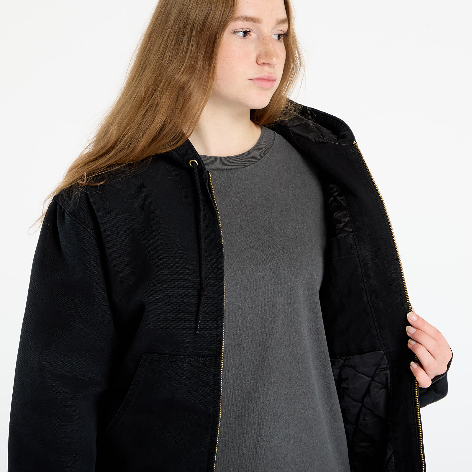 Jassen Carhartt WIP OG Active Jacket UNISEX Black Stone Canvas