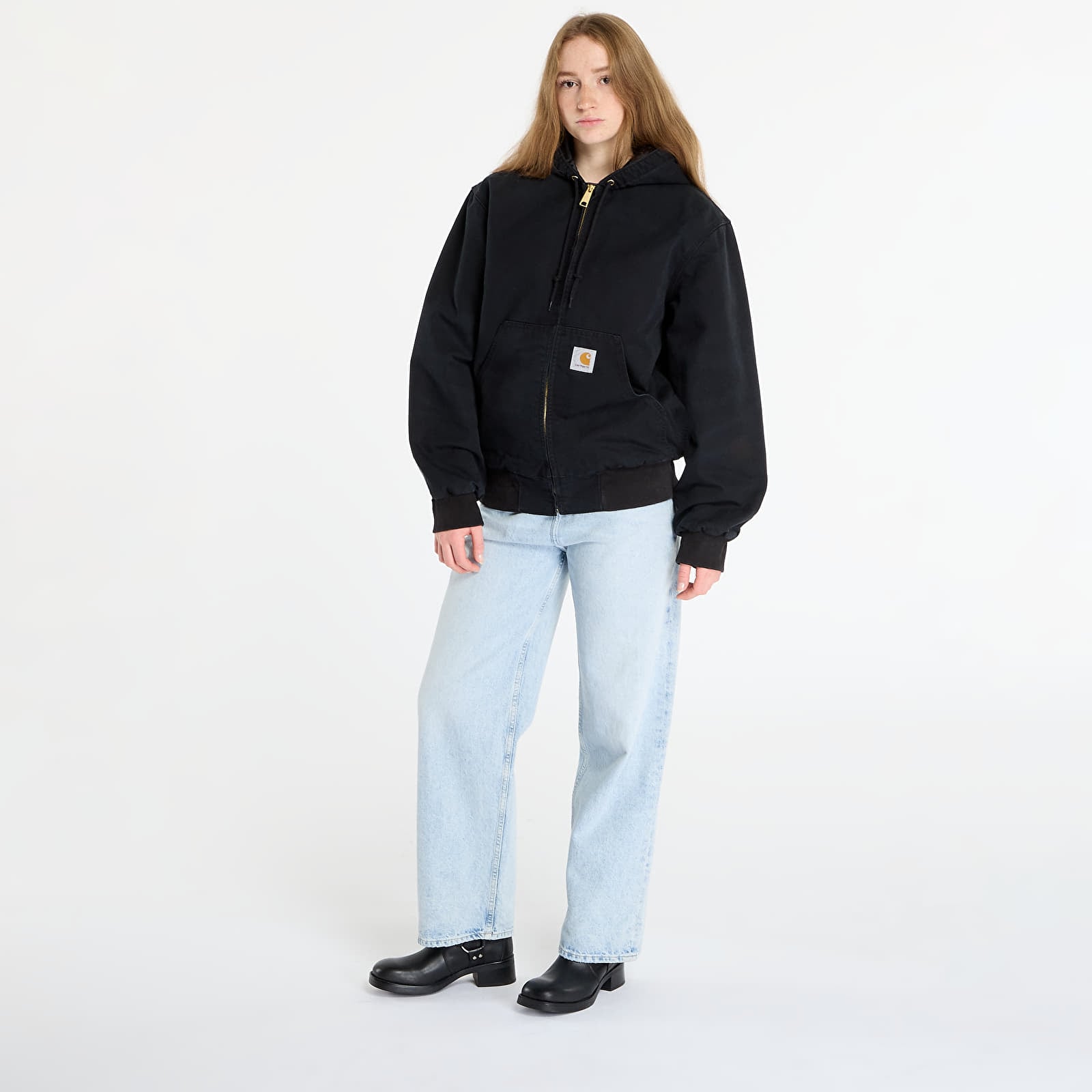 Jassen Carhartt WIP OG Active Jacket UNISEX Black Stone Canvas