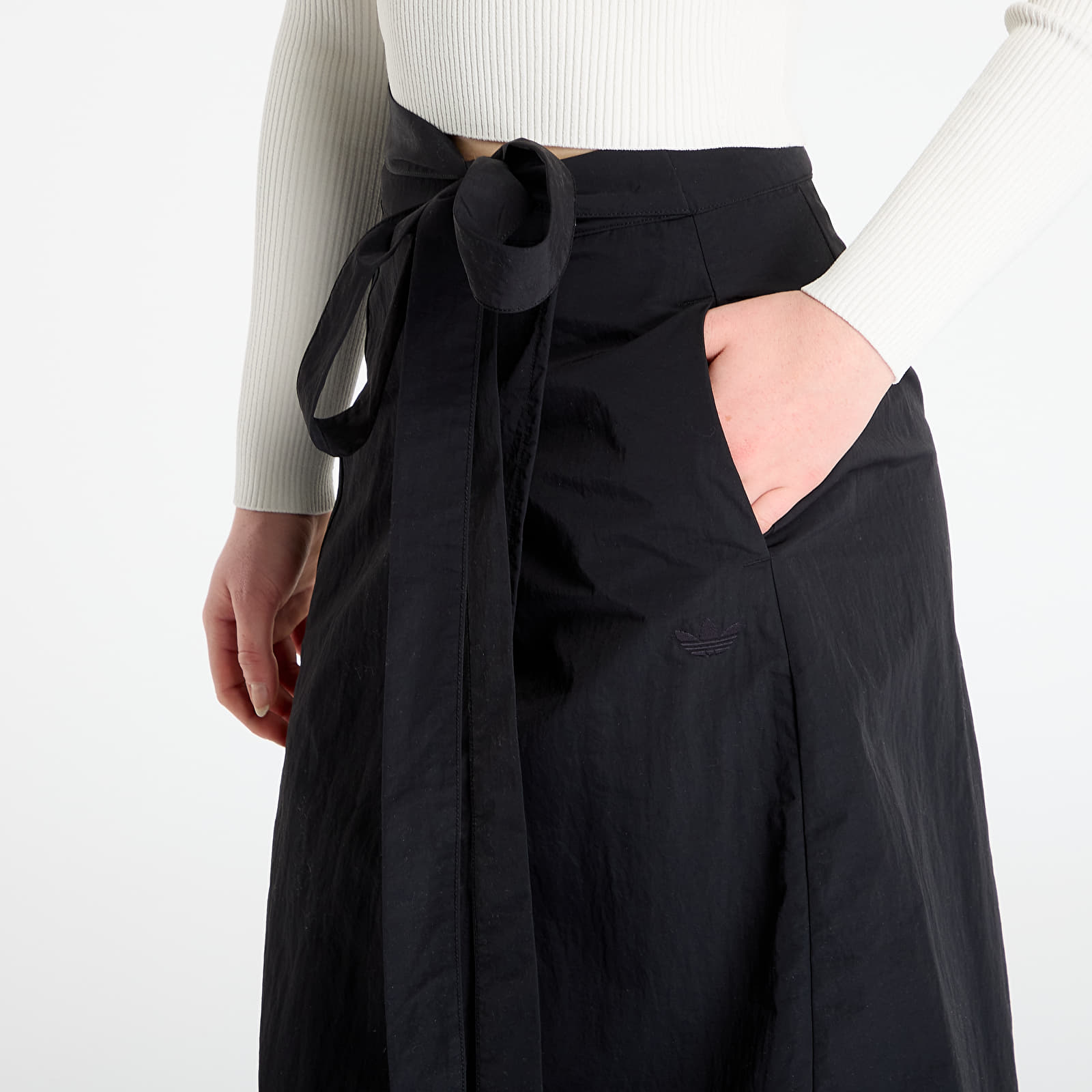 Saias de mulher adidas Off-Placed 3-Stripes Maxi Skirt Black