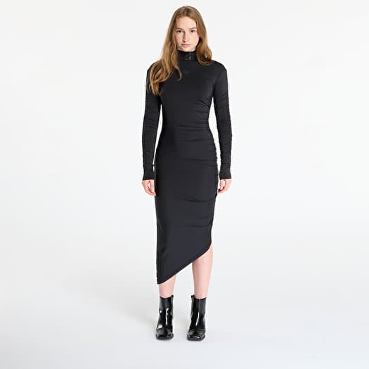 Obleka adidas Ruched Maxi Dress Black