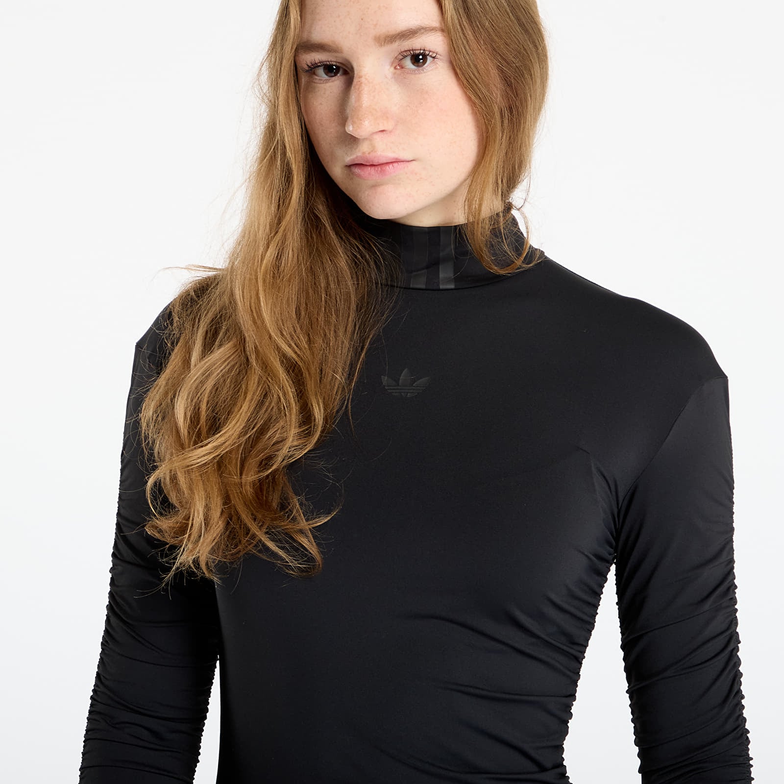 Kleider adidas Ruched Maxi Dress Black