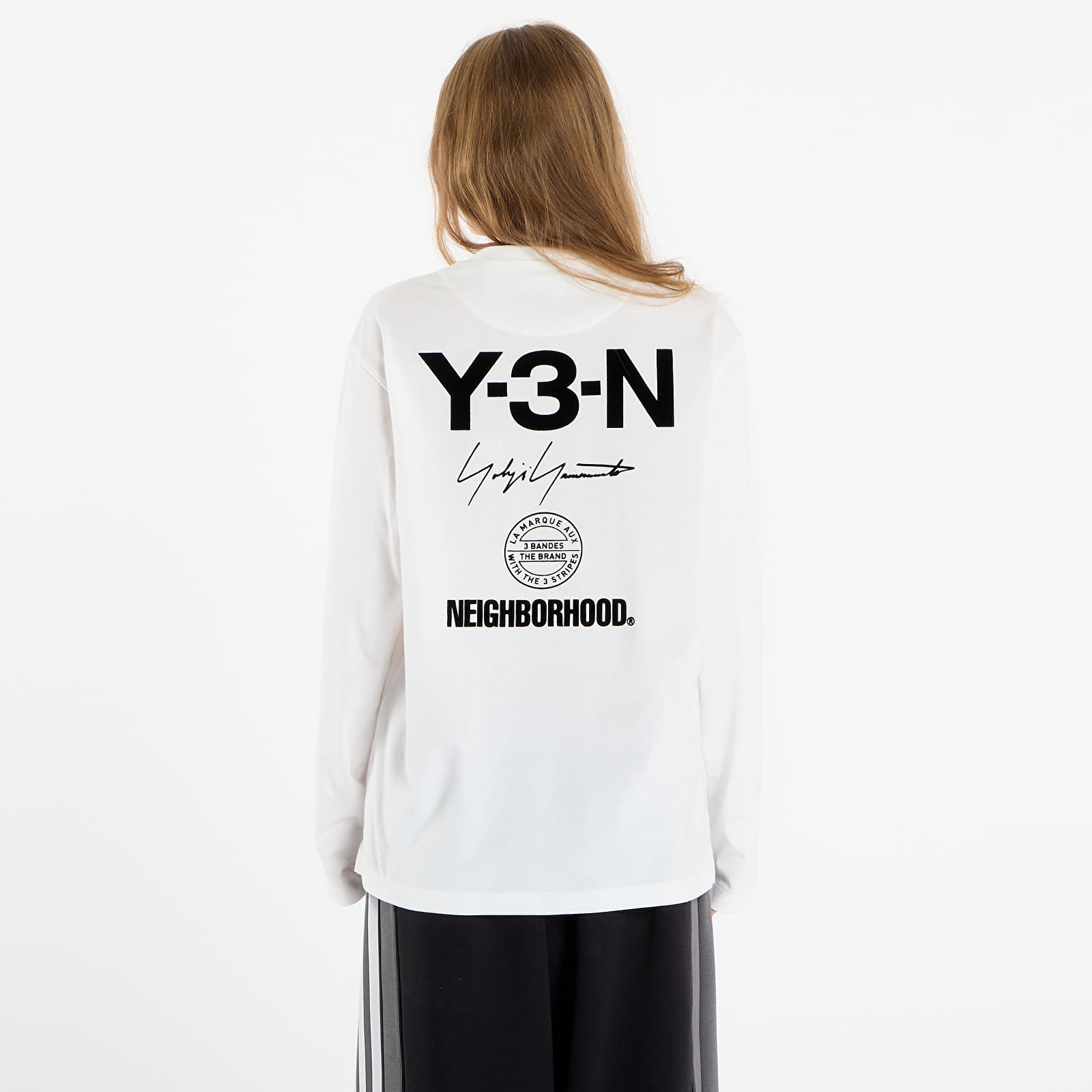 Men's T-shirts Y-3 x Neighborhood Logo Long Sleeve Tee UNISEX Core White